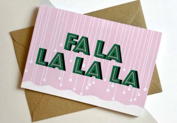 Max Made - Fa la la la Christmas Card - XMA30