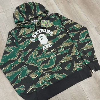 BAPE Tiger Camo College Pullover Hoodie 'Green' • Brand New [0460] - view 6