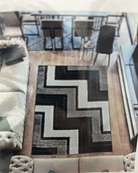 5D Shaggy Rug 6410  5x8 grey
