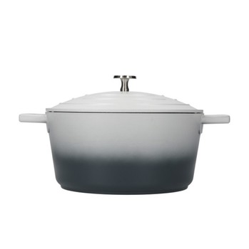 CAST ALUMINIUM 24CM NON STICK 4 LITRE CASSEROLE - GREY OMBRE