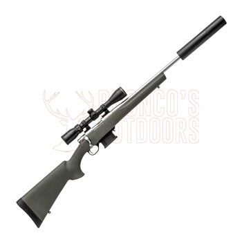 Howa Mini Stainless Green .223 + Nikko Stirling Panamax Scope 3-9x40mm + Sonic 40 Compact 6mm Suppressor + Buffalo River Carry Pro II Gun Bag