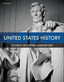 BJU UNITED STATES HISTORY ACTIVITIES ANS KEY 5TH ED
