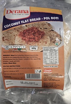 Derana Coconut Flat Bread - Pol Roti 460gm
