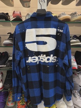 Sp5der 5 Flannel Shirt Blue Plaid • Pre-Owned [1131] - view 3