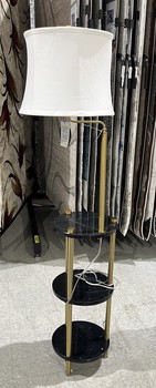 60in three tier marble floor lamp w/ shelf by Crestview