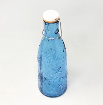 BEYOND THE SEA GLASS  LIDDED CARAFE