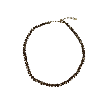 Flower Necklace Brown