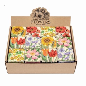 EMMA BRIDGEWATER - FLOWER DESIGN POCKET TIN - FUDGE FILLED
