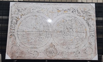 Gilded Vintage World Map Canvas