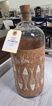 Oval Cork Wrapped Bottle / Large