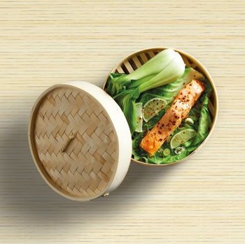 TWO TIER BAMBOO STEAMER