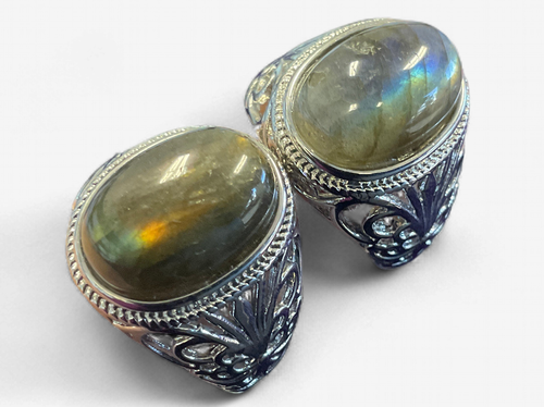 Men's Copper Labradorite Ring