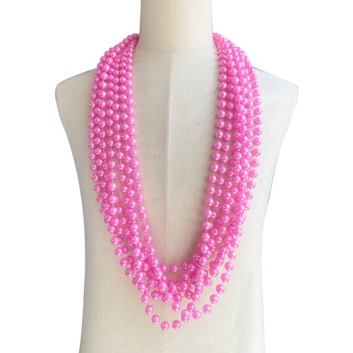 TB1128 - 48"X12mm Pearl Round Pink