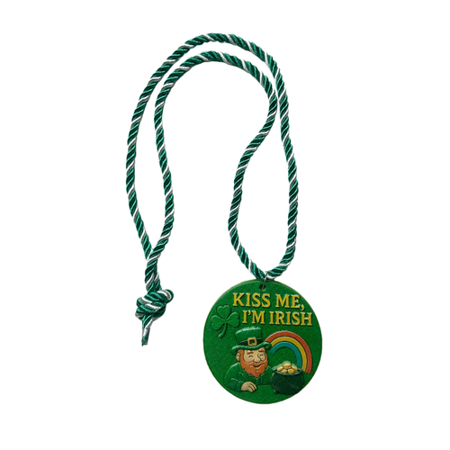 HS0830N - 3'' Green Irish Polystone with Braid Rope