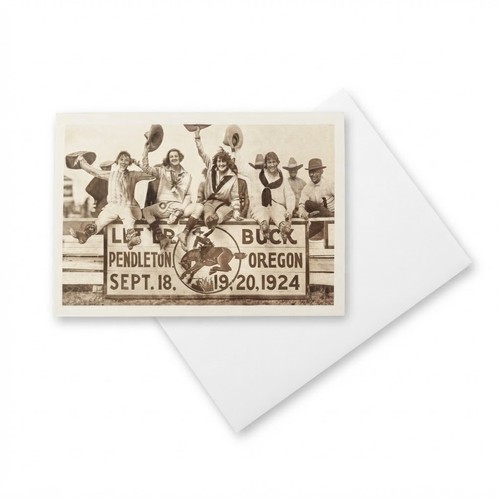 Single Pendleton Round-Up Single Four Cowgirls Greeting Card
