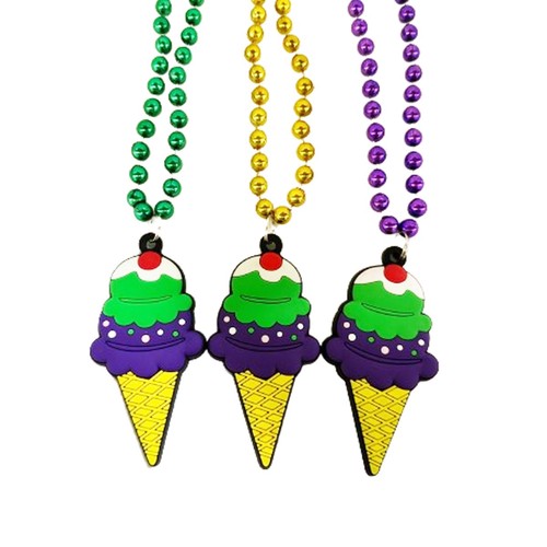 HS0424N - Rubber Ice Cream PGG w/line Beads