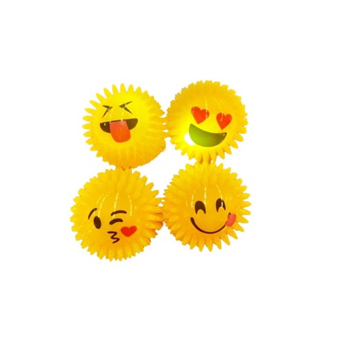 NY0619N - 3" Light Up Spiky Ball Emoji