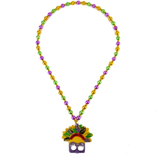 HS1307 - 1W MG Feather Hat & Purple Mask