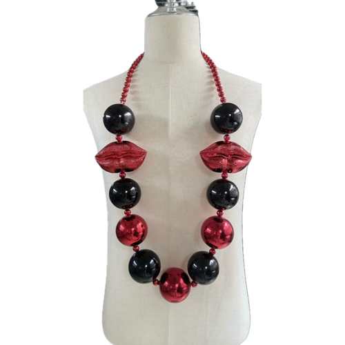 BB0069N - 60mm Lips Red Black