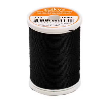 Cotton Thread 2-Ply 12wt 330 Yards - Black