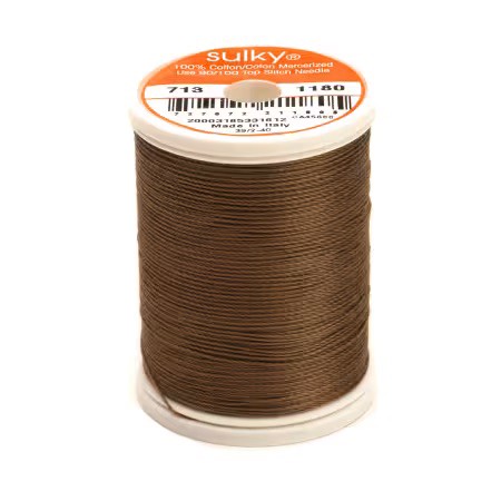 Cotton Thread 2-Ply 12wt 330 Yards Medium Taupe