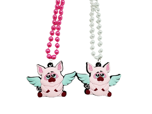 HS0414N - Rubber Angel Pig w/line Beads