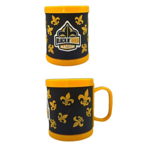 NY1564N - Black N Gold Nation Rubber Cup BG