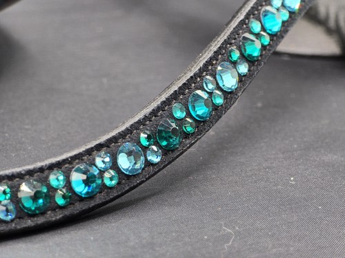 NO Snag Lt. Turquoise, Blue Zircon, Indicolite Snap On Browband