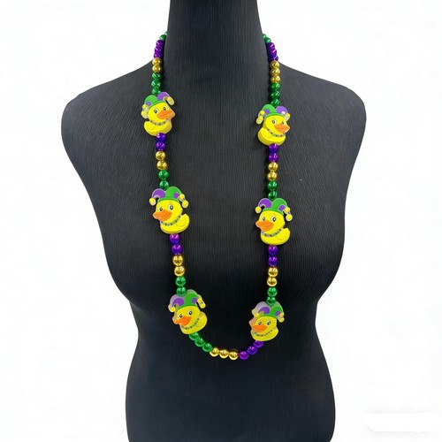 HS0860N - 6 PC Parade Duck LED Rubber Medallion Necklace
