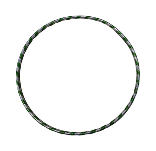 NY1786N - Shiny Green White Hula Hoop