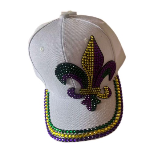 NY1889N - White Hat w/ PGG Rhinestone FDL