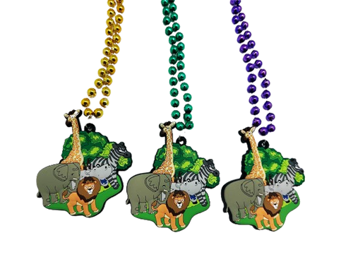 HS0422N - Rubber Wild Animal w/line Beads