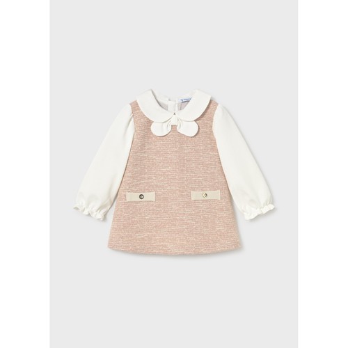ROSE TWEED DRESS CREAM IMITATION BLOUSE / 2948-029