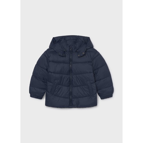 NAVY BLUE PUFFER JACKET HOODED / 412-029