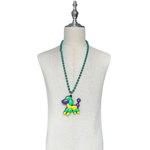 HS0413N - Rubber Balloom Dog w/line Beads