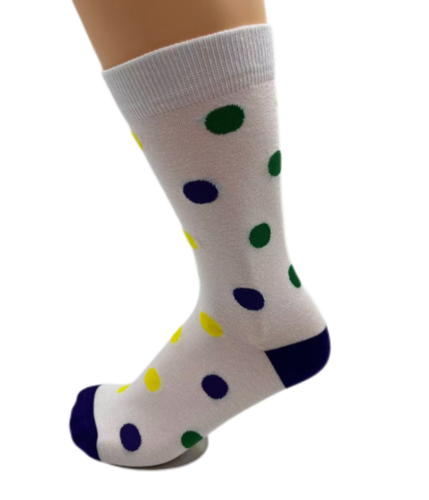 NY1559N - Mardi Gras PGG Spotted socks
