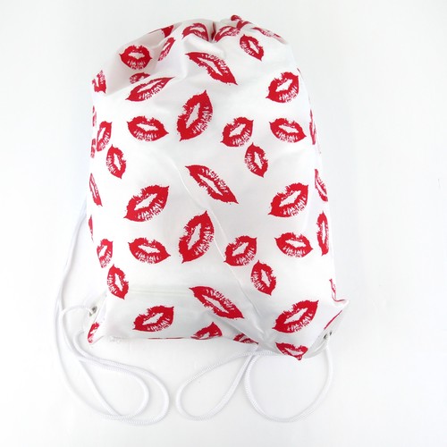 NY6134 - Big Lip White Drawstring Bag