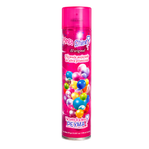 Mega Shine Fragrance-Free Balloon Shine Spray 13 oz | Aerosol Balloon Shiner