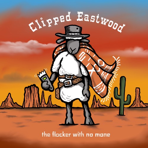 Clipped Eastwood Card | Funny Sheep &amp; Farming Card | Baaad Flockers®