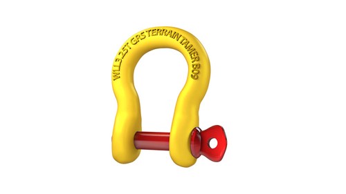 SHACKLE BOW 4.75T TERRAIN TAMER SAFTEY YELLOW RED PIN