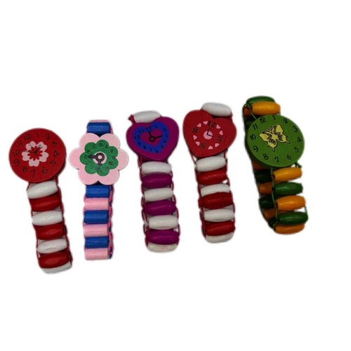 NY1895N - Wooden bead simulation watch