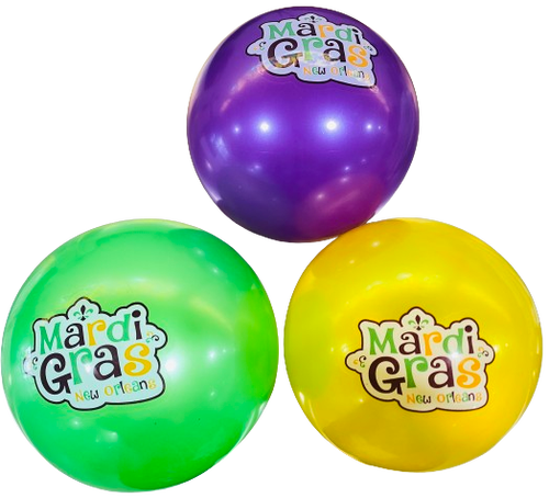 8'' Beach ball Mardi Gras (12)