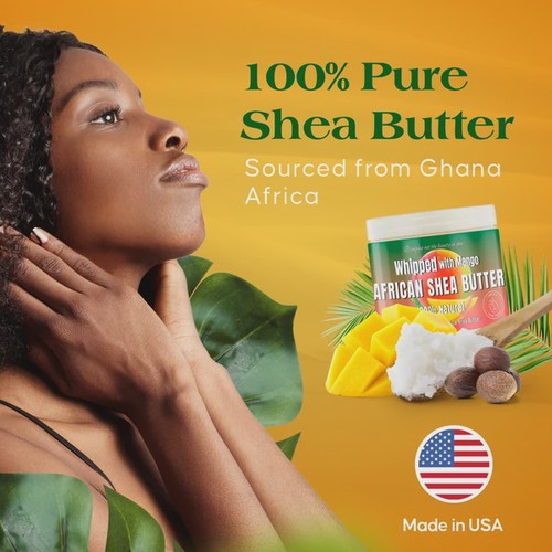 RA COSMETICS WHIPPED UNREFINED AFRICAN SHEA BUTTER 12OZ