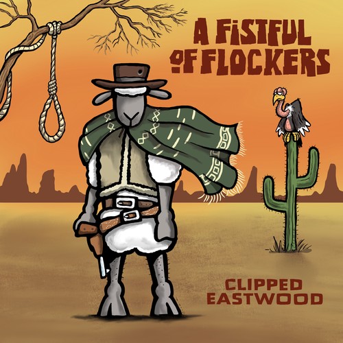 A Fistful Of Flockers Card | Funny Sheep Greeting Card | Baaad Flockers®