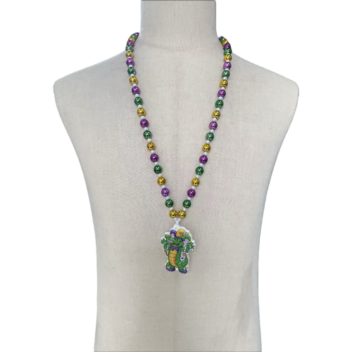 HS0133N - Mardi Gras Gator Beads