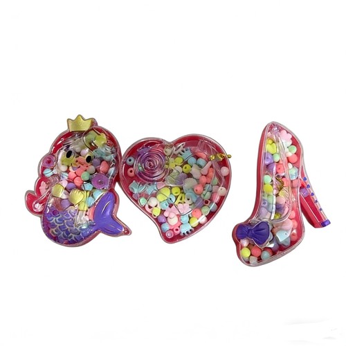 NY1929N - Mermaid Heart High Heel Theme DIY Beads Cases