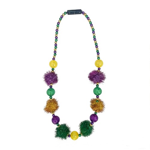 HS0797N - 7 LED Tinsel Ball Necklace PGG
