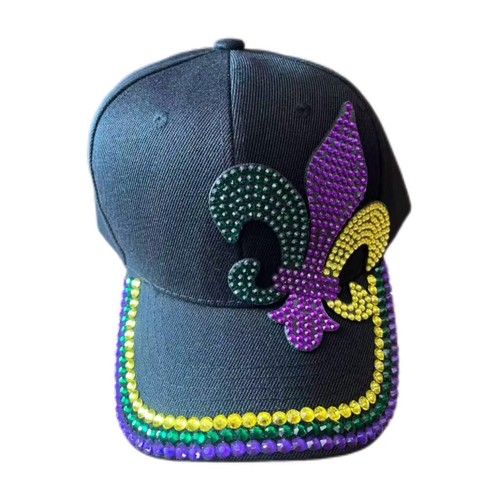 NY1888N - Black Hat w/ PGG Rhinestone FDL