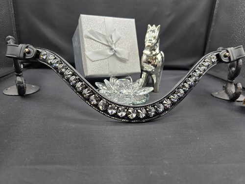 12mm Swarovski Rivoli Crystal Patent Channel Easy On/Off Rivet Browband