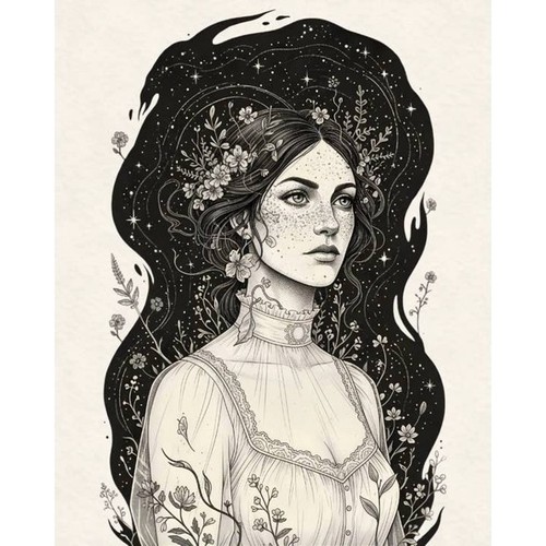 Constellation Garden | Celestial Botanical Art Print